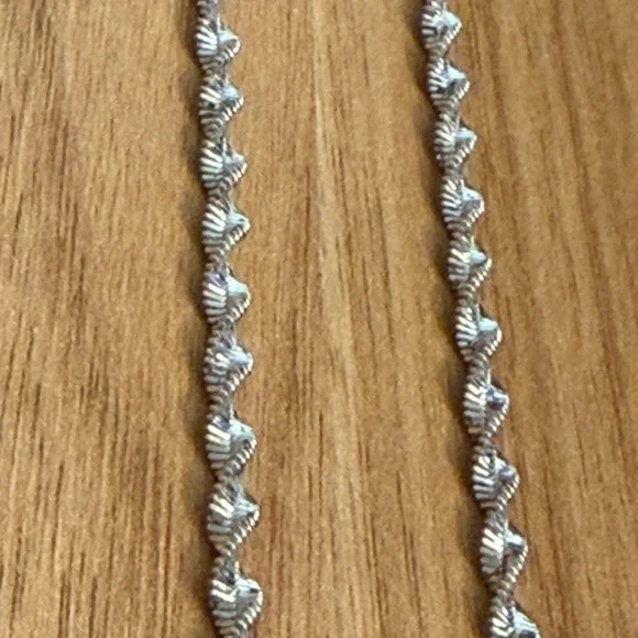LONG 925 sterling silver twisty Necklace from Italy - 29 inches! - Picture 5 of 9